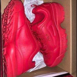 Red FILA shoes